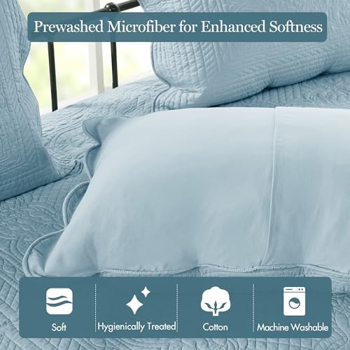 Madison Park Coastal Damask Quilted Daybed Cover Set, 6PC, 39"x75"