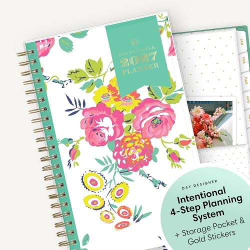 Blue Sky Day Designer 2027 Weekly & Monthly Planner, 5"x8", Peyton White