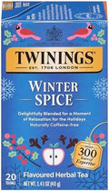 Twinings Winter Spice Herbal Tea Individually Wrapped, 20 Count (Pack of 1), Camomile, Apple, Cinnamon, & Clove, Naturally Caffeine-Free, Enjoy Hot or Iced, 20 Teabags