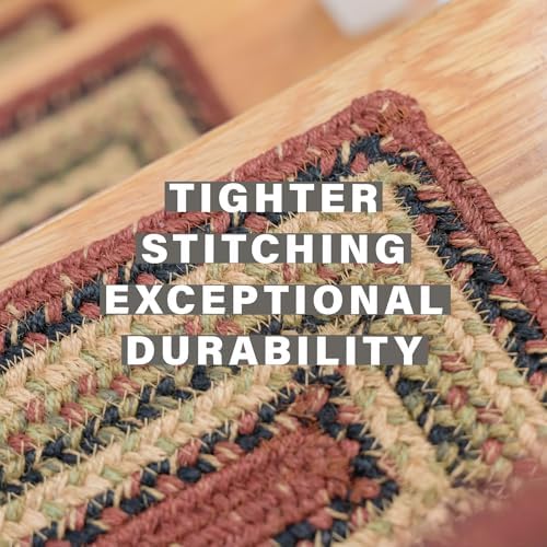 Homespice Highland Jute Braided Stair Treads, Rect 8x28 Set of 13