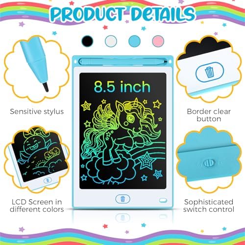 Tinlade 12 Pack LCD Writing Tablet for Kids, 8.5 Inch Drawing Pad