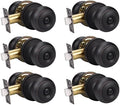KNOBWELL 6 Pack Oil Rubbed Bronze Door Knobs with Privacy Lock, Bedroom & Bathroom Use