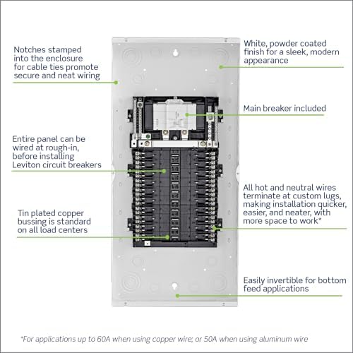 Leviton 20 Space, 20 Circuit Indoor Load Center with 125 Amp Main Circuit Breaker, LP212-BPD