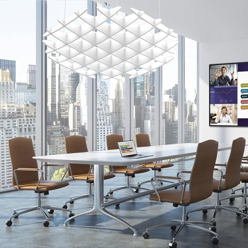 Acoustic Ceiling Panels Sound Absorbing Panels, Hexagon, White