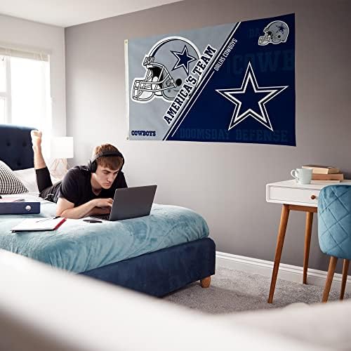 NFL Rico Industries Standard 3' x 5' Banner Flag Single Sided - Indoor or Outdoor - Home Décor