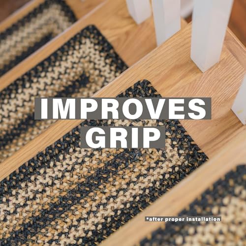 Homespice Kilimanjaro Jute Braided Stair Treads, Oval 8x28 Set of 13