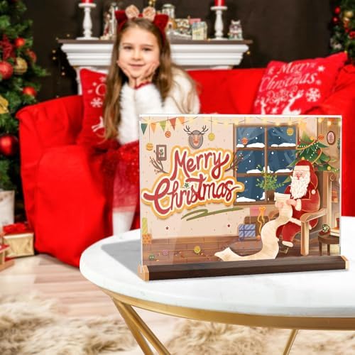 LIANHELILAI 2 Pack 8.5X11 Acrylic Sign Holder Double-side Display Horizontal Tabletop for Coffee Shop/Restaurant Menu Stall/Exhibitions/Hotel/Office Display Show Holder