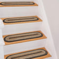 Homespice Kilimanjaro Jute Braided Stair Treads, Oval 8x28 Set of 13