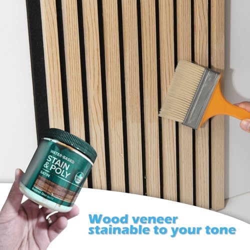 Art3d 108 x 12 in 3D Fluted Soundproof Wood Slat Wall Panel, 4-Pack, Oak