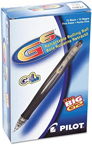 PILOT G2 Premium Gel Pens, Fine Point 0.7mm, Black Ink, 12-Pack