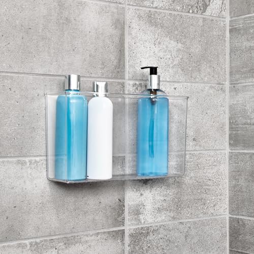iDesign Adhesive Organizer Bin, Set of 2, Clear