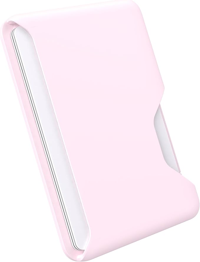 Speck iPhone Wallet MagSafe Accessory - Removable ClickLock No-Slip Interlock - Holds 1-3 Cards - Soft Touch Finish, Scratch Resistant Card Holder Built for MagSafe - Nimbus Pink/Pale Violet
