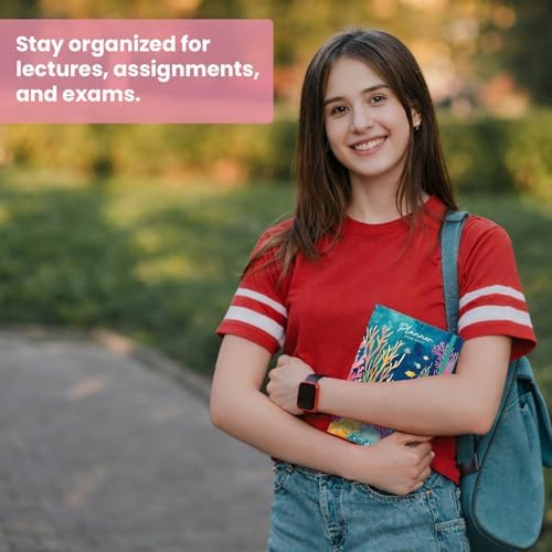 Academic Planner 2026-2027, Monthly and Weekly Calendar Planner, July 2026 - June 2027, Pretty Hardcover Teacher Student Planning Agenda Book with Tabs, Fit for School Office Supplies, 6.3" x 8.5", Coral Garden