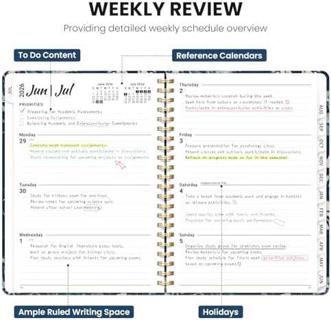 ZOTIA Planner 2026-2027 Weekly & Monthly Calendar Planner Jul 2026-Jun 2027