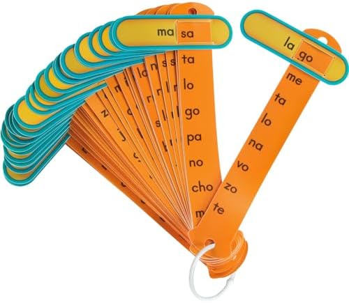 Really Good Stuff Spanish Syllable Slide and Learns - Set of 30