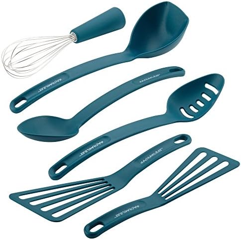 Rachael Ray Nylon Nonstick Tools Set, Marine Blue, 6-Piece, Tools and Gadgets