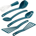 Rachael Ray Nylon Nonstick Tools Set, Marine Blue, 6-Piece, Tools and Gadgets