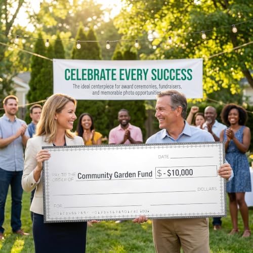 33 * 14 Large Giant Big Fake Hard Oversized Checks Award for Presentations