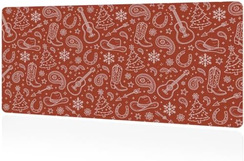 Christmas Western Snowflakes Tree Desk Mat Medium Gaming Mouse Pad