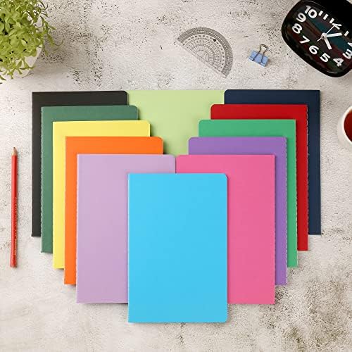 24 Pack Blank Notebook & Journal Bulk, Multi Cover, Unlined Plain Thick Paper, A5 Size, 5.5x8.3 inch, 60 Page, Small Sketchbook Subject Note Pad Set for Women Men Kids Traveler Student Office