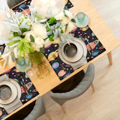 Placemats Set of 4 Washable Linen Place Mats Cloth Table Mats 12x18 Inch