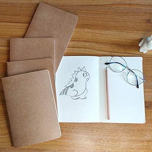 zmybcpack 12 Pack A5 Dot Grid Paper Notebook, Kraft Dot Journal Notebook