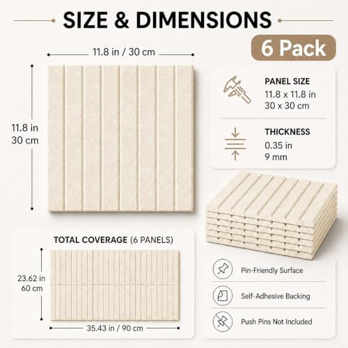 Stripe Felt Bulletin Board Tiles, Cork Board Alternative 24 x 36 in