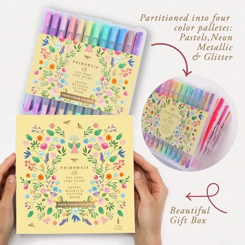 Primrosia Ultimate Coloring Duo – 48 Gel Pens + 100 Dual Tip Markers
