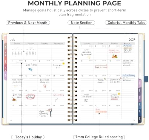 RETTACY 2027 Planner, Weekly and Monthly, Large Size (8.5" x 11")