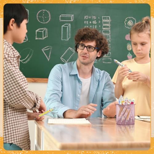 50 Pcs Teacher Pen Bulk Back to School Gifts Funny Ballpoint Pens Thank You Teacher First Day Back to School Gifts for Student Motivational Inspirational Classroom Office Writing Stationery Supplies