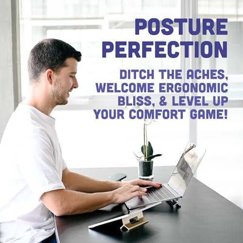 Steepy Portable Laptop Stand for Desk – Adjustable Height, & Portable Laptop Holder – Ergonomic Computer Stand for Cooling & Comfort – Slip-Proof, Sturdy Design – Universal Fit for 13-17 Inch Devices