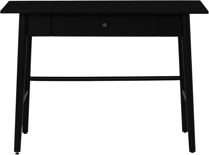 Linon Melissa Black Wooden One Drawer Writing Desk