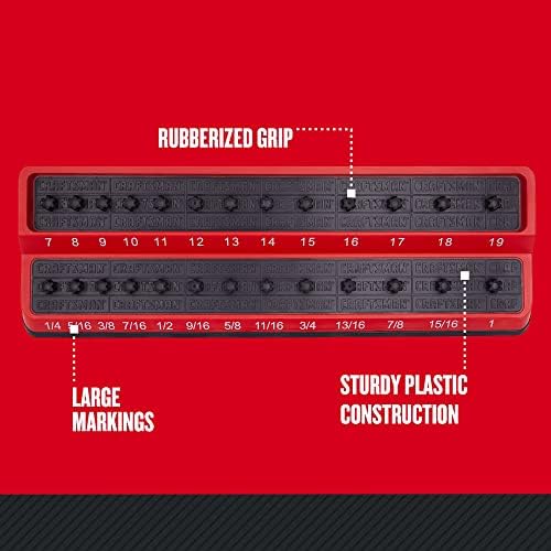 CRAFTSMAN Socket Peg Holder, Tool Tray Storage Organizer, 3/8 Inch Drive (CMMT99415)