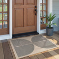 Lahome Rainbow Easy Jute Rug,32"x48" Indoor Outdoor Front Door Mat Non Slip