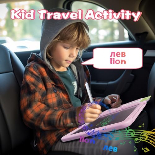 Writing Drawing Tablet with Talking Flash Cards - Russian Pink