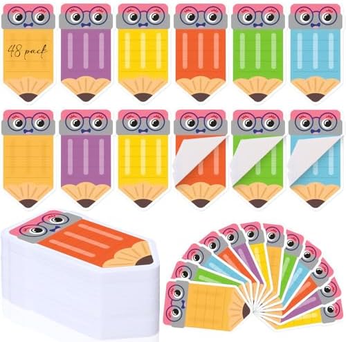 48 Pads 1440 Sheets Pencil Sticky Notes Teacher Note Pads Appreciation Gifts Self Adhesive Memo Pad Cute Gifts