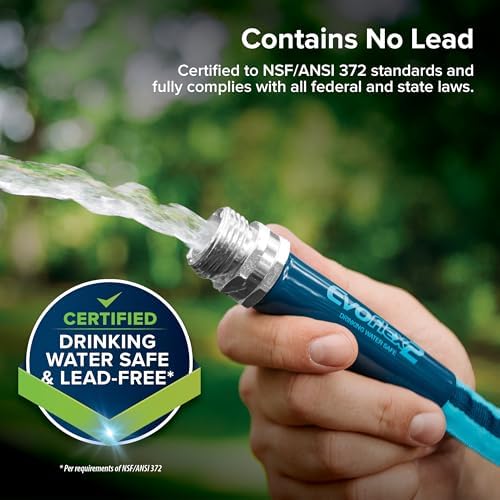 Camco EvoFlex2 50-ft Drinking Water Hose - RV Drinking Water Hose Reinforced with Fabric & Ultra Lightweight - Contains No_Lead, No_BPA & No_Phthalate - Abrasion Resistant (22579) (Pack of 3)