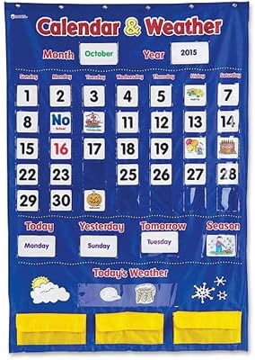 Learning Resources Calendar & Weather Pocket Chart