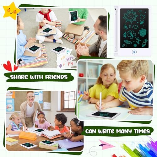 Nezyo 16 Pack 4.5 Inch Mini LCD Writing Tablet for Kids,White
