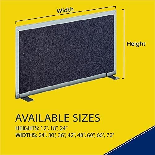 OBEX Acoustical Free Standing Privacy Screen, Cubicle Accessories Desk Privacy Panel, Desk Dividers for Office, Office Furniture Partitions Portable Sound Proof Dividers, 12" x 30", Slate
