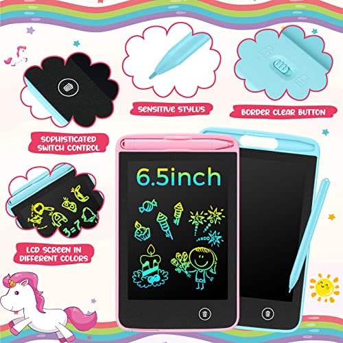 Zhehao 20 Pcs 6.5 Inch LCD Writing Tablet for Kids, Black, Blue, Pink