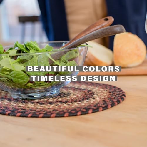 Homespice Prescott Jute Braided Placemats, Oval 13x19 Set of 4