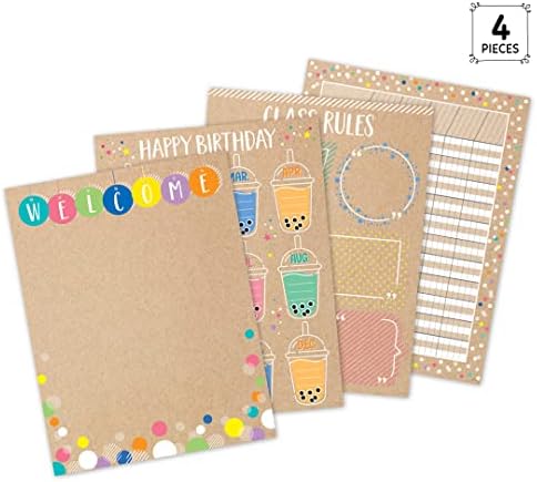 CTP Krafty Pop Classroom Essentials 4-Chart Pack (Creative Teaching Press 10898)