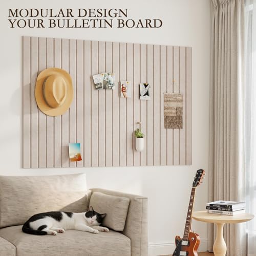 JBER Cork Board Alternative, 12 Pack 48" x 36" Felt Board, Light Camel