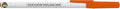 DISCOUNT PROMOS Custom Value Stick Pens Set of 50, Personalized Bulk Pack - Blue Ink, Great for Office, School, Business, Tradeshows, Events - Orange Cap