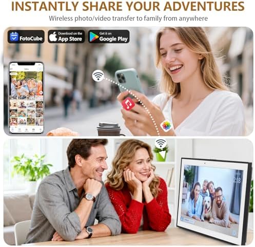15.6 Inch Digital Calendar Wall Touch Screen Chore Chart, HD Electronic Smart Family Calendar Interactive Display Calendar and Cloud Photo, Gifts for Women Men Kids, Gifts for Mom Dad