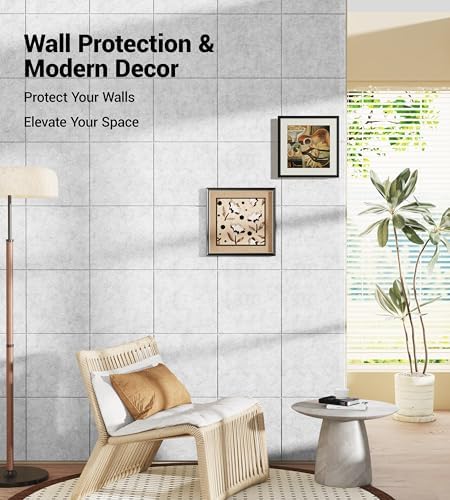 28" x 18" Felt Bulletin Board Tiles 1/2" Thick, Light Gray