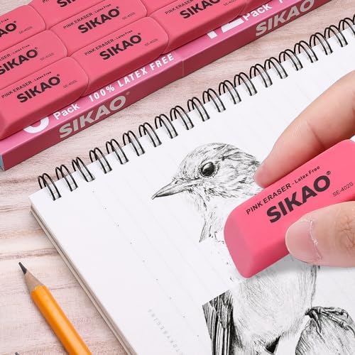 Pink Erasers, 60 Pack Pencil Erasers