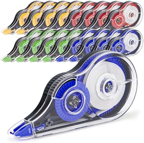 16 Pcs Colorful Correction Tape, 39.4 Ft, Bulk