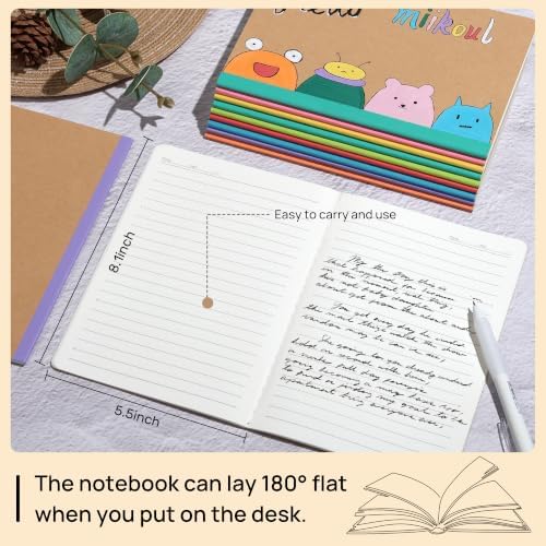 32 Pack Kraft Lined Notebook A5 Composition Notebook Bulk for School Office